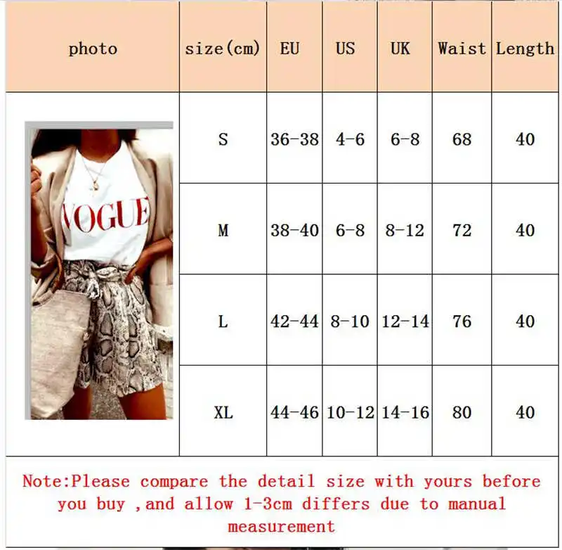 

Summer Animal Snake Print High Waist Shorts Women Casual Loose Short Biker Shorts Mujer Beach Party Clubwear