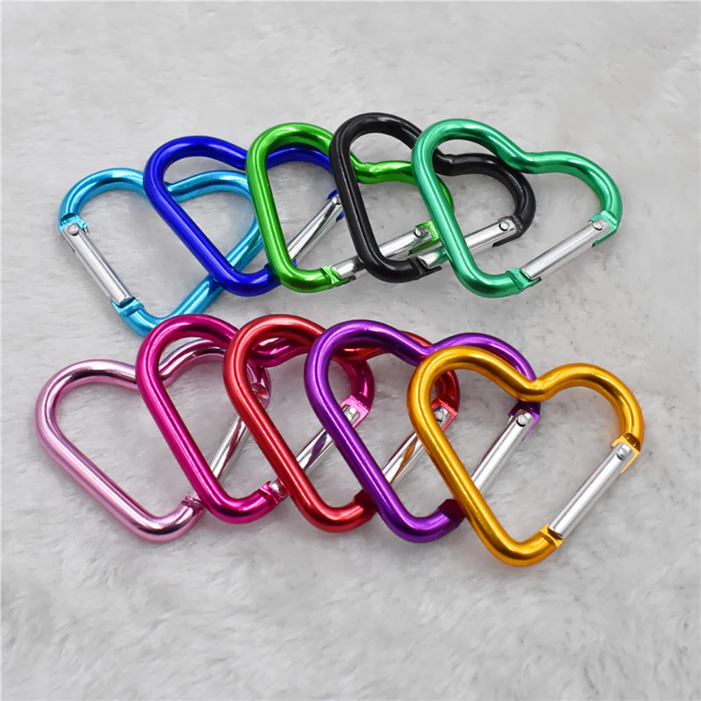 

5 Pcs Steel Small Carabiner Clips Outdoor Camping Multi Tool Fishing Acessories Random Color Climbing Accessories Keychains