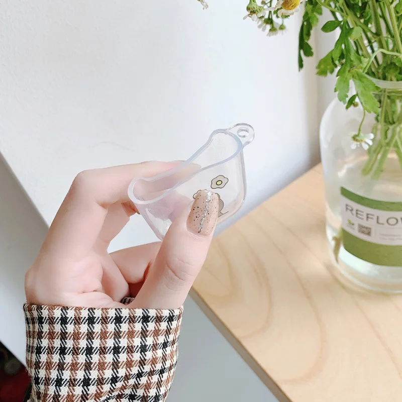 

New 2021 Earphone accessories transparent bear soft shell anti-drop bluetooth earphone protective cover for AirPods 3 2 1