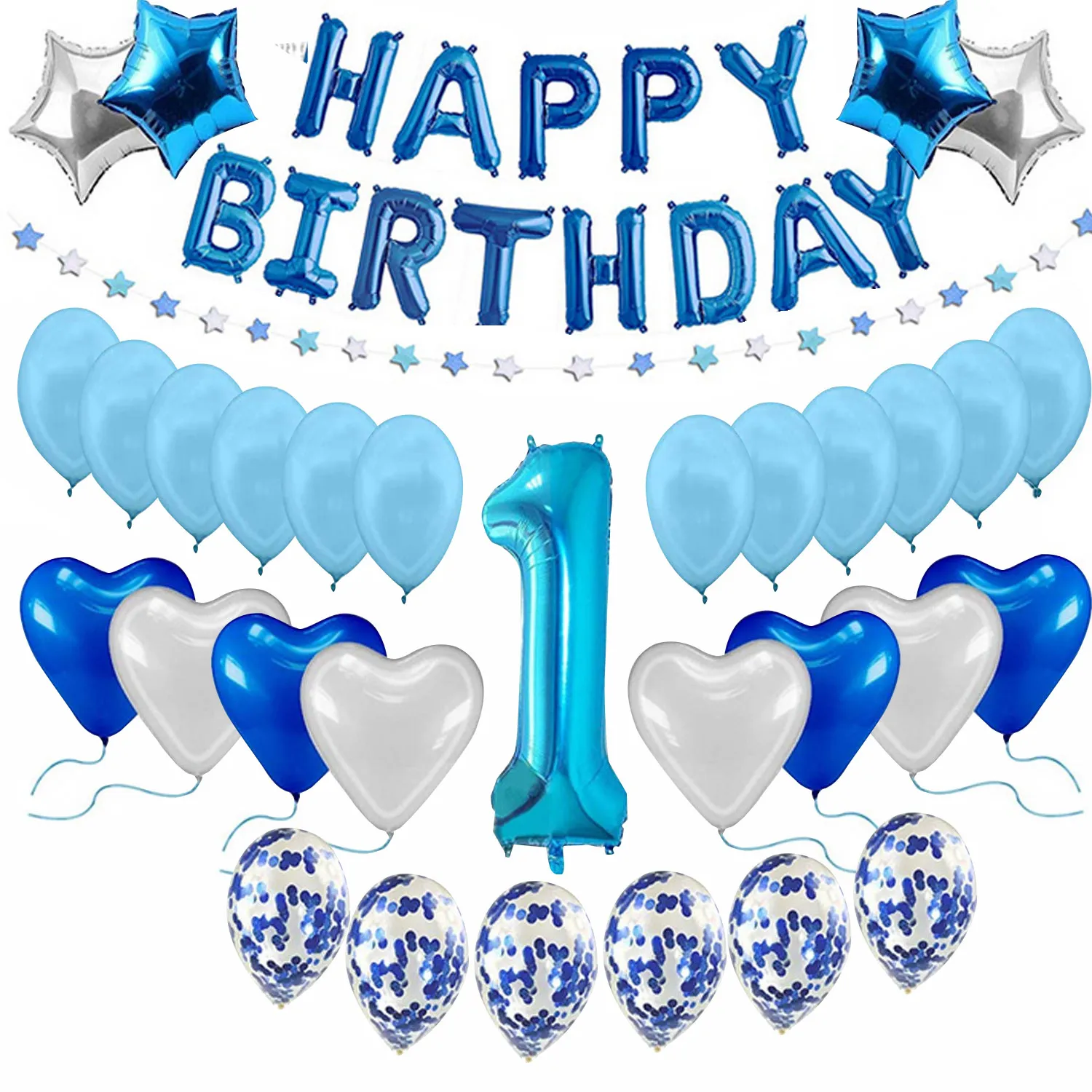 Первый 1st День Рождения украшения набор с баннер на день рождения Фольга бахрома