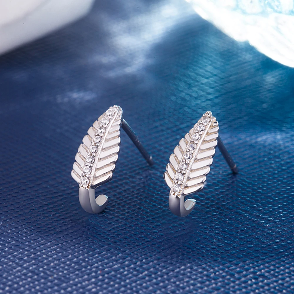 Женские серьги-гвоздики из серебра 100% пробы с фианитами | Украшения и аксессуары