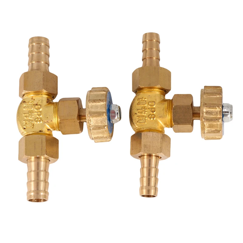 

8mm/10mm 1 Mpa Water valve ID Hose Barb Brass Parallel Needle Valve For Gas Max Pressure