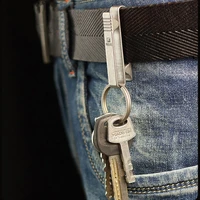 high quality titanium simple keychain luxury car key ring waist hanging buckle super lightweight key holder belt carbine gift