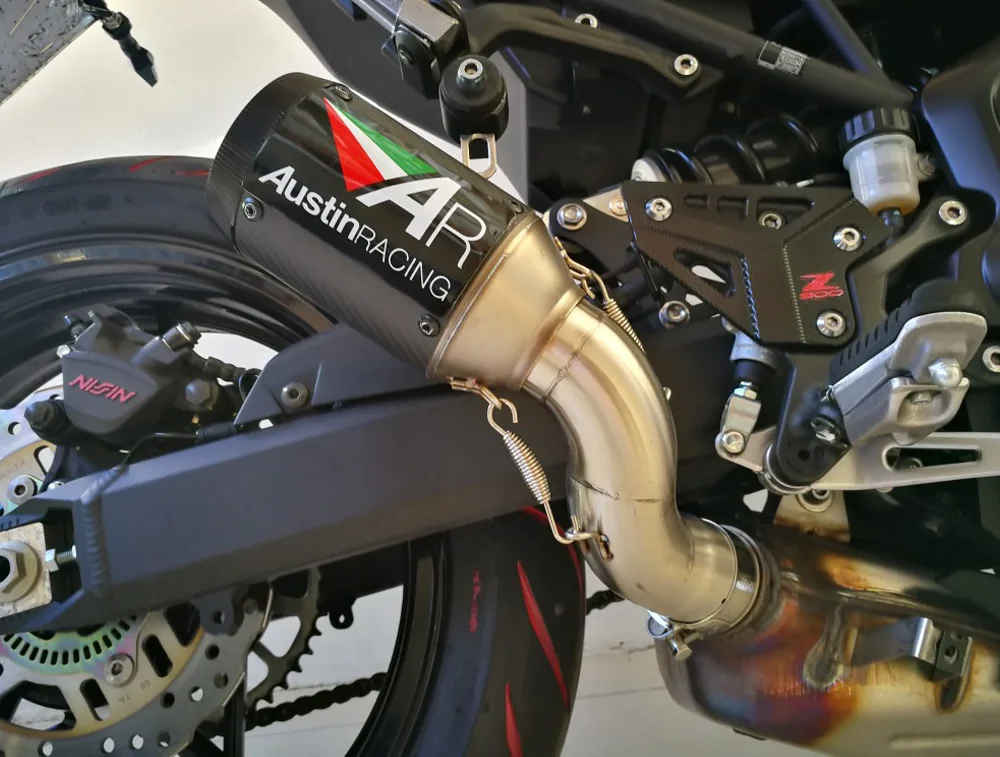 Глушитель выхлопной трубы для мотоцикла среднее звено аксессуары Kawasaki Z900 2017 2018 A2