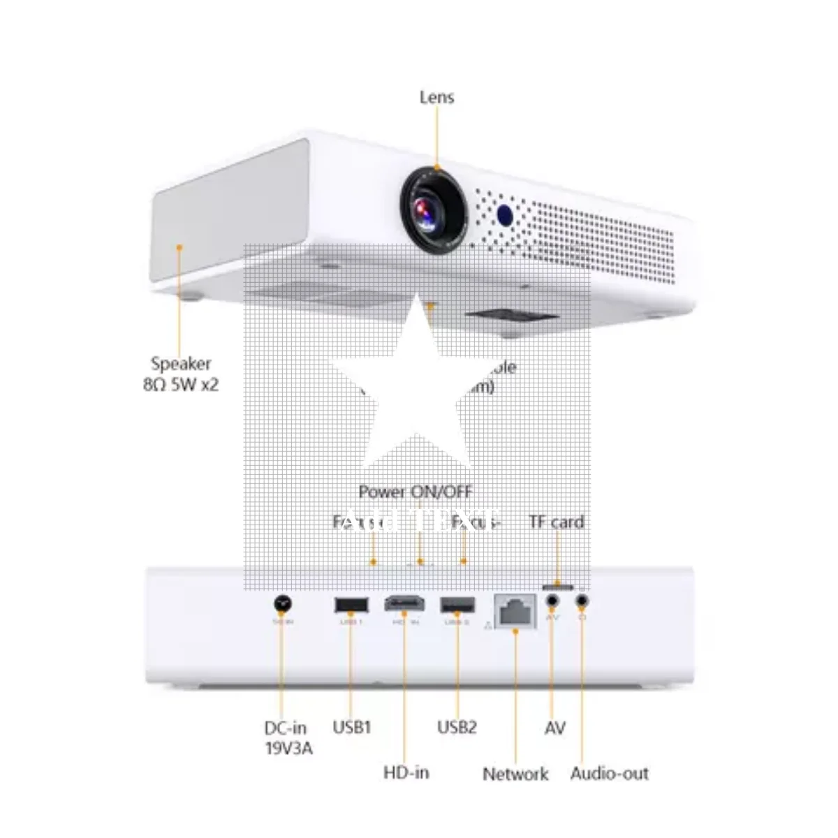 

Top BYINTEK R19 3D 4K Mini 1080P Wifi Smart Projector Led Dlp Android Portable Projector For Football Sport Playing Game