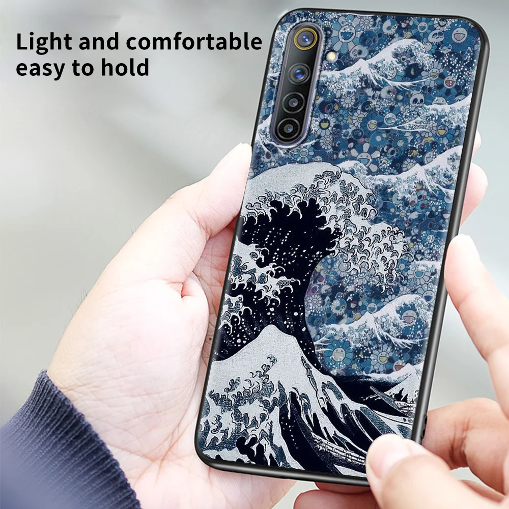 

Phone Shell For Realme V15 V13 GT Neo C25 C21 C20 C15 C11 C3 8 7 6 X50 Q2 Pro Q2i Fundas Case Guscio The Great Wave Off Kanagawa