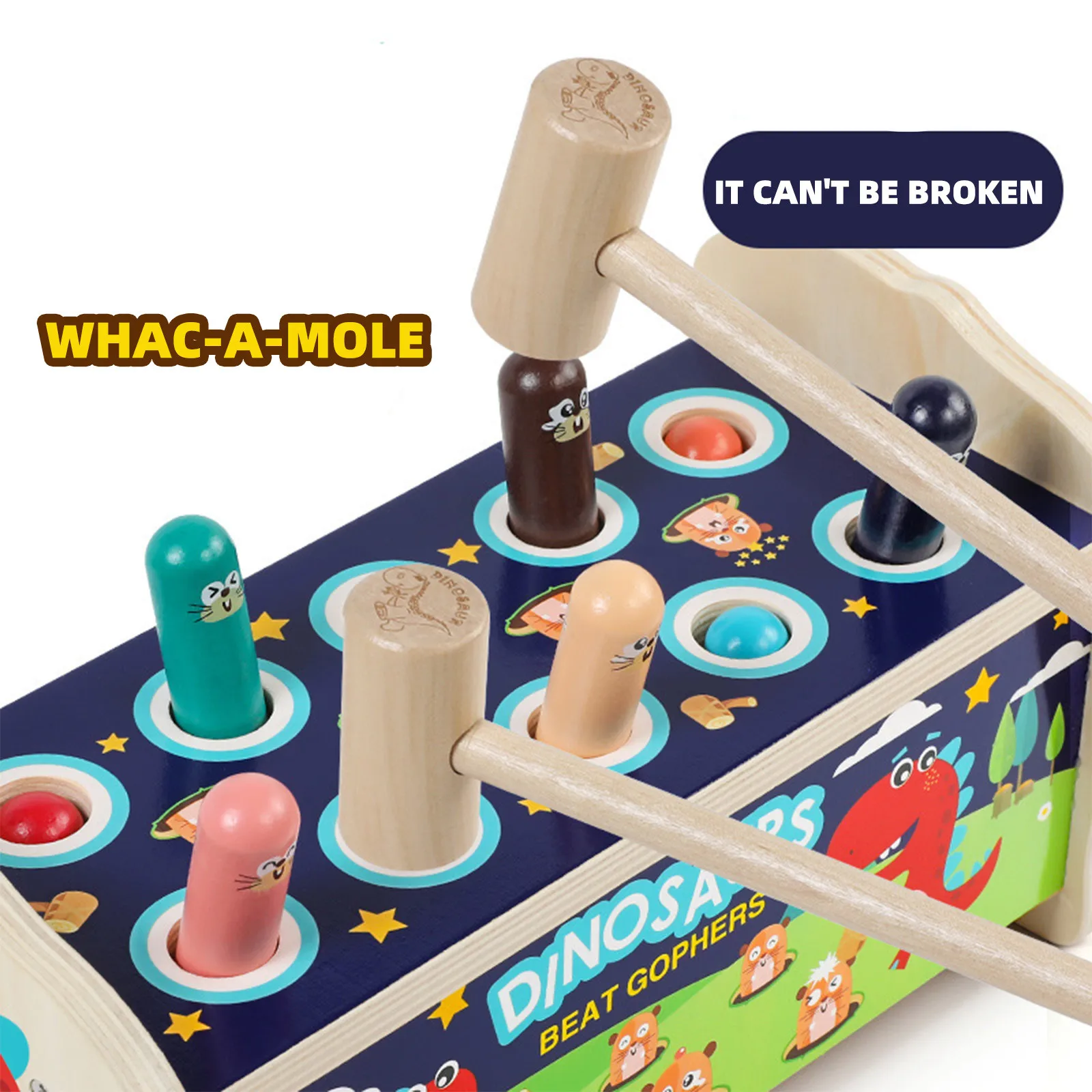 

Family Gathering Funny Interactive Board Game Hamster Toy Young Children Multi-function Knocking Mice Puzzle Hamster Games