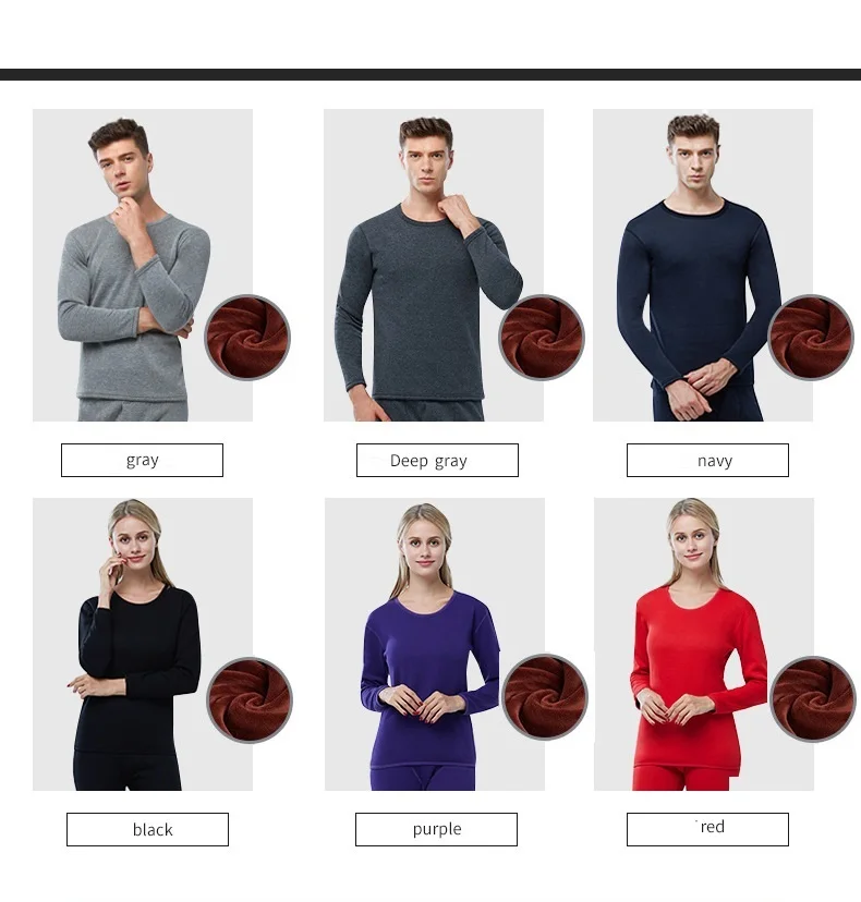 

2020 Winter Thermal Underwear For Men Women Long Johns Winter Women Thermo Shirt+pants Set Warm Thick Fleece Thermal Underwear