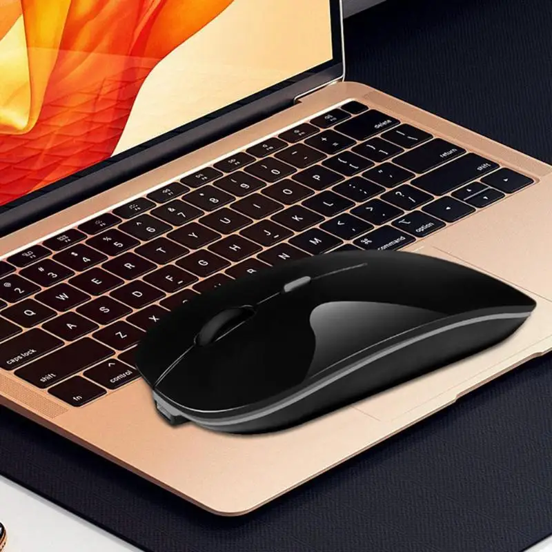 Портативная беспроводная Бесшумная оптическая перезаряжаемая мышь 2 4G USB для