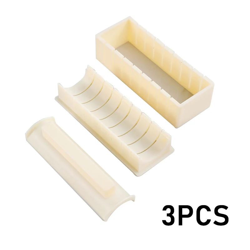3 Pcs Sushi Rolls Tools Set Sushi  Maker Kit To Complete Lunch Rice Roller Mold Sushi Making Maching Kit Kitchen Accessories
