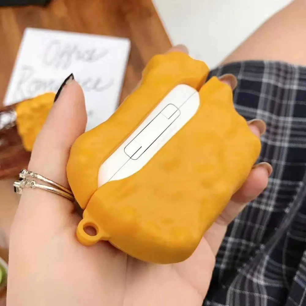 Чехол с объемным изображением мяса для airpods pro, мягкий силиконовый чехол для пиццы Apple Air Pods Pro 3, брелок "Голова", Чехол для телефона/Earpods