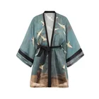 Кимоно женское в японском стиле, юката, хаори рубашка, винтажный кардиган, блузка с принтом аниме, самурайский костюм для косплея, летний солнцезащитный костюм для женщин