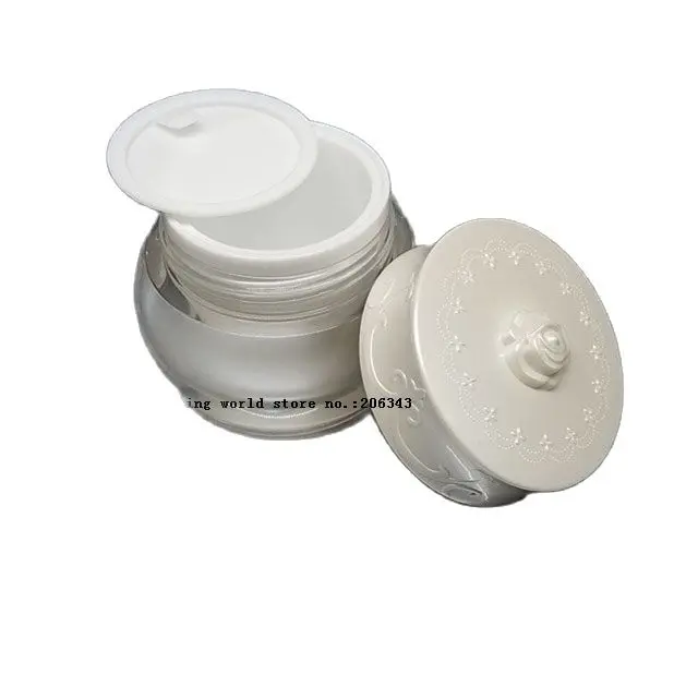 30 г/мл жемчужно-белая/Золотая банка для крема/горшок эссенции/дневной крем/ночной