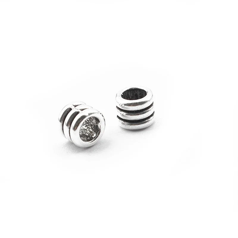 

20pcs Tibetan Silver 4mm Big Hole Spacer Beads DIY Charms Necklace Bracelet Jewelry Making Findings Accessories