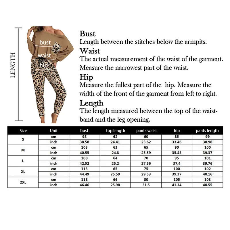 

2021 Spring European And American Women Home Casual Suit Female Leopard Print Pocket T-Shirt Trousers Strapless Two-Piece Suits