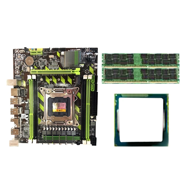 

X79 материнская плата M.2 интерфейс жесткого диска LGA2011 Pin с шестью ядрами E5 2620 CPU 8G DDR3 Recc ПАМЯТЬ НАБОР материнской платы