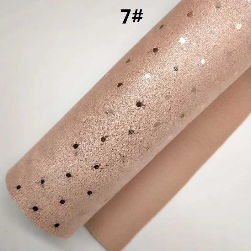 7 1 шт. 21X29 см бархатная ткань в горошек для изготовления луков LEOsyntheticoDIY T103 - Цвет: 7