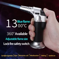 1pc butane lighter torch refillable adjustable flame lighter chef cooking torch outdoor bbq ignition picnic tool dropshipping