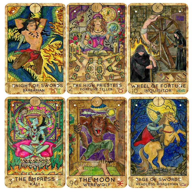 Винтажные металлические знаки табличка ретро украшения карты Таро декоративное