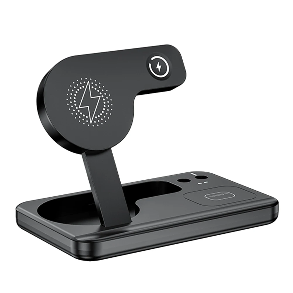 

15W Universal Fast Wireless Charger 4 in 1 Folding Wireless Charging Dock Station Stand for iPhone iWatch AirPods Pro Pencil