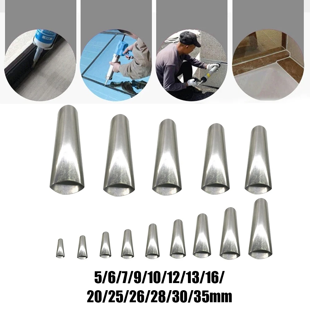

1pcs Sealant Silicone Sealant Nozzle Glue Remover Scraper Sealing 5-35MM Stainless Steel Glue Nozzle External Wall Glue Artifact