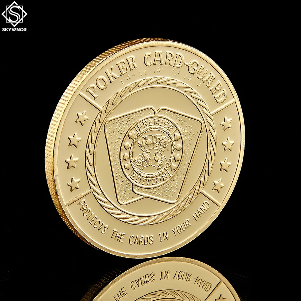 5PCS Gold Poker Card Guard Chip Don't Play with The Devil&quot Casino Collectible With Coin Capsule | Дом и сад
