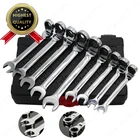 Набор гаечных ключей с трещоткой, комбинированный инструмент с гибкой головкой, 6-20 мм