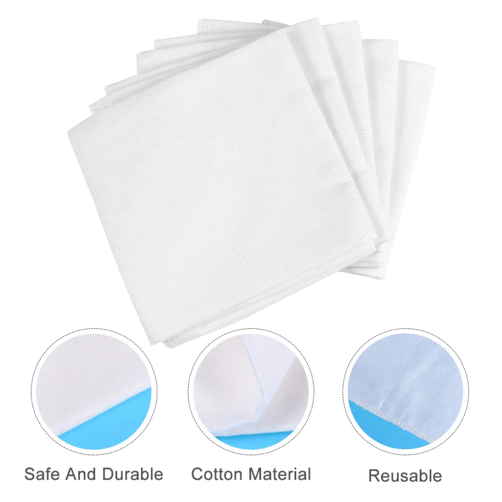 

5Pcs Tofu Cheesecloth Hemmed Cheese Cloth Cotton Muslin Reusable Cotton Fabric