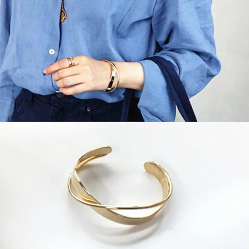 Женский корейский Блестящий двухслойный браслет с геометрическим узором