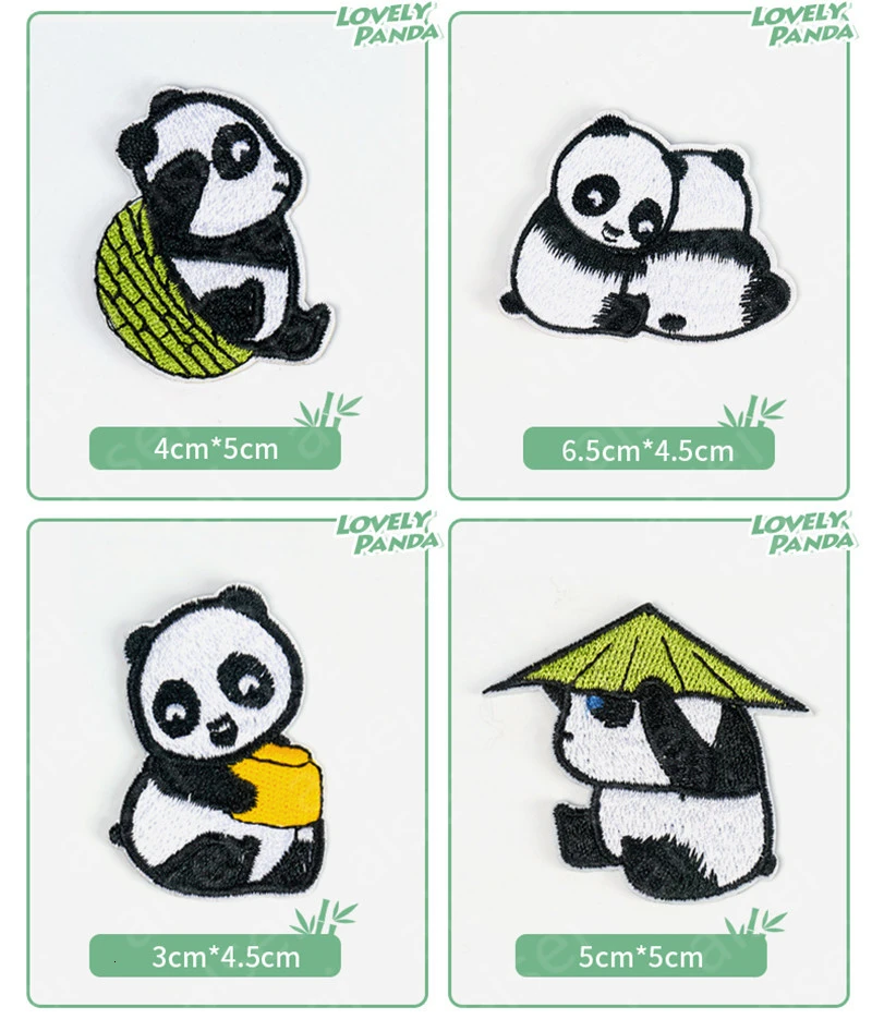 Детские нашивки ручной работы с мультяшными пандами | Дом и сад
