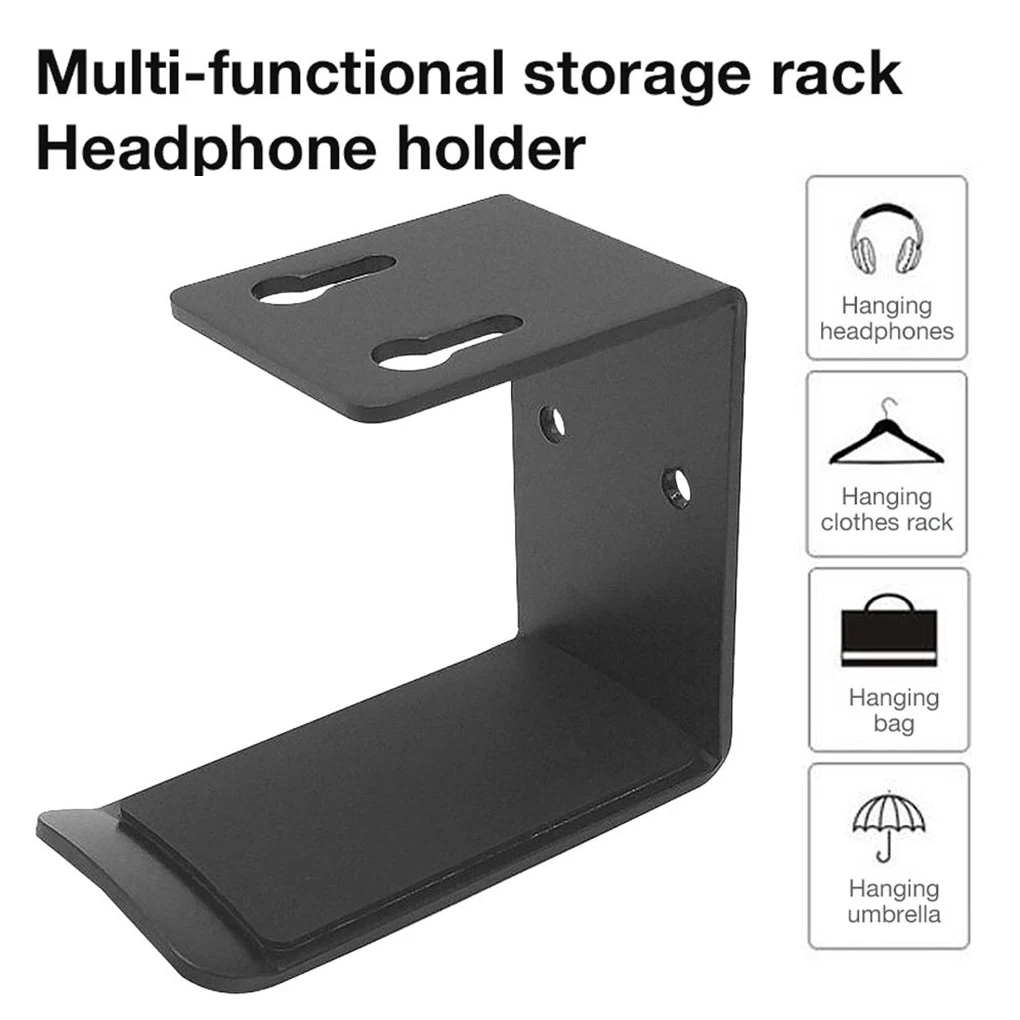 

Aluminum Alloy Headphone Hanger Holder Wall Mount Headset Stand Desk Display Bracket Hanging Hook Earphone Rack 50x64mm