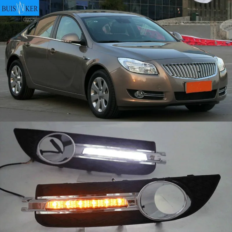 2 шт. для Buick Regal 2009-2013 светодиодный DRL Дневной светильник с Поворотная сигнальная