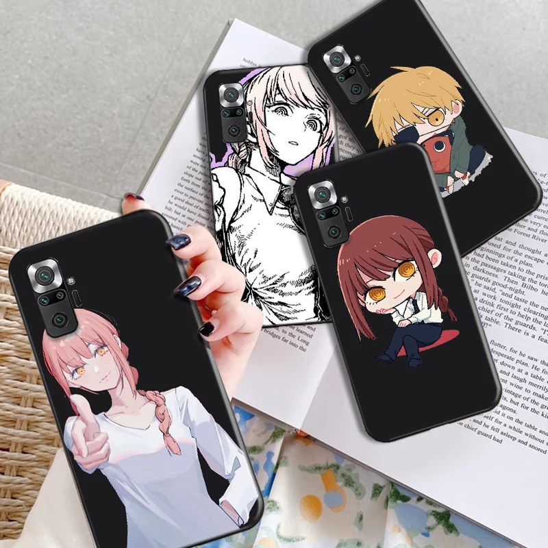 

Chainsaw Man Anime Phone Case For Xiaomi Redmi Note 10 Pro 5G Note 10 Pro Max Aki Pahwa Back Cover Soft TPU Funda Coque Cases