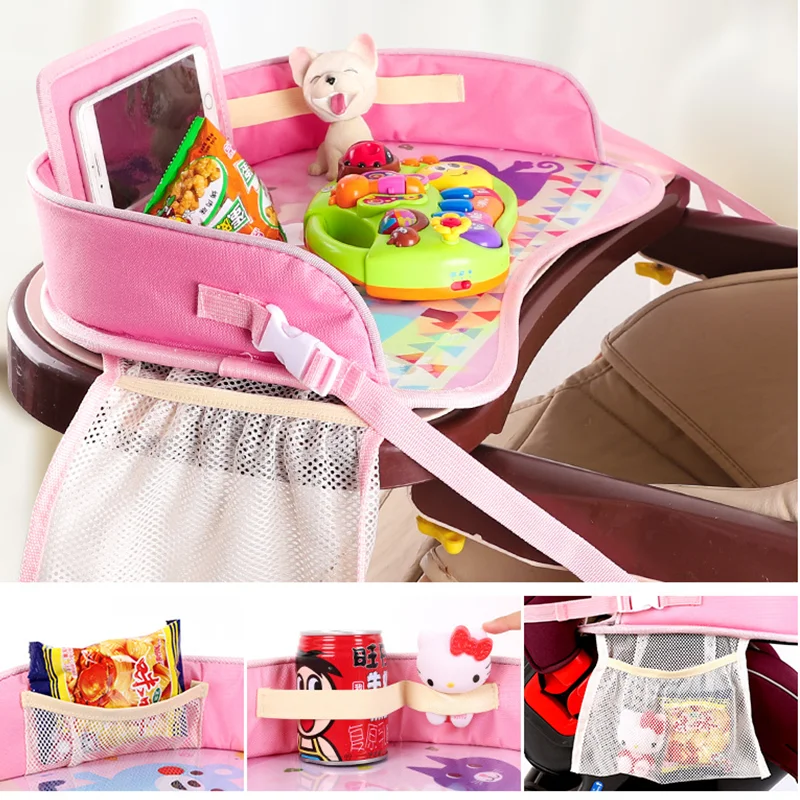 Детский портативный столик поднос для хранения еды держатель коляски