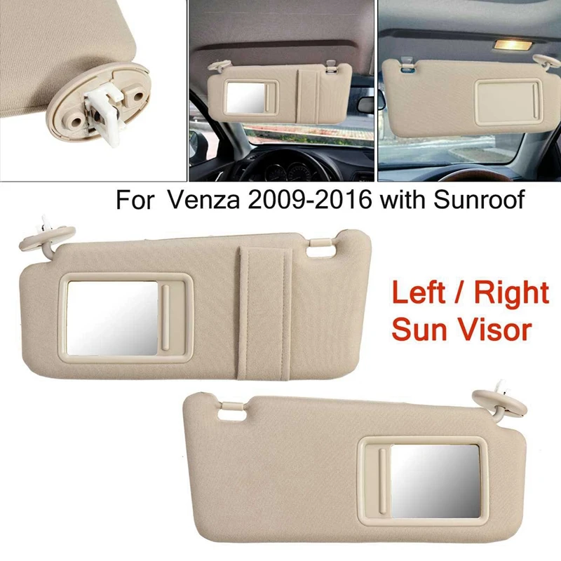 

Sun Visor Shield Cover Windscreen with Sunroof Left/Right Side for Toyota Venza 2009-2016 74320-0T022-A1 74310-0T022-A1