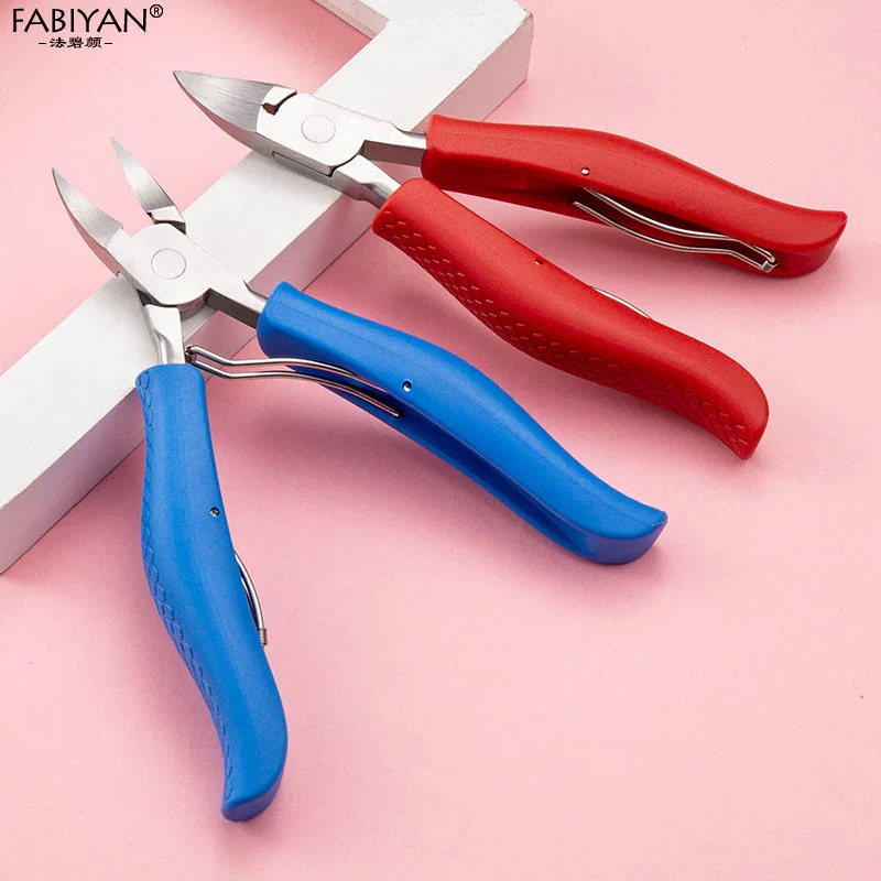 Ножницы для кутикулы ногтей черные красные плоскогубцы пальцев омертвевшей кожи