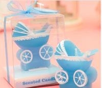 10 pcs cute mini creative pram baby birthday candle kid pram baby carriage candle cake cupcake topper party decoration supply