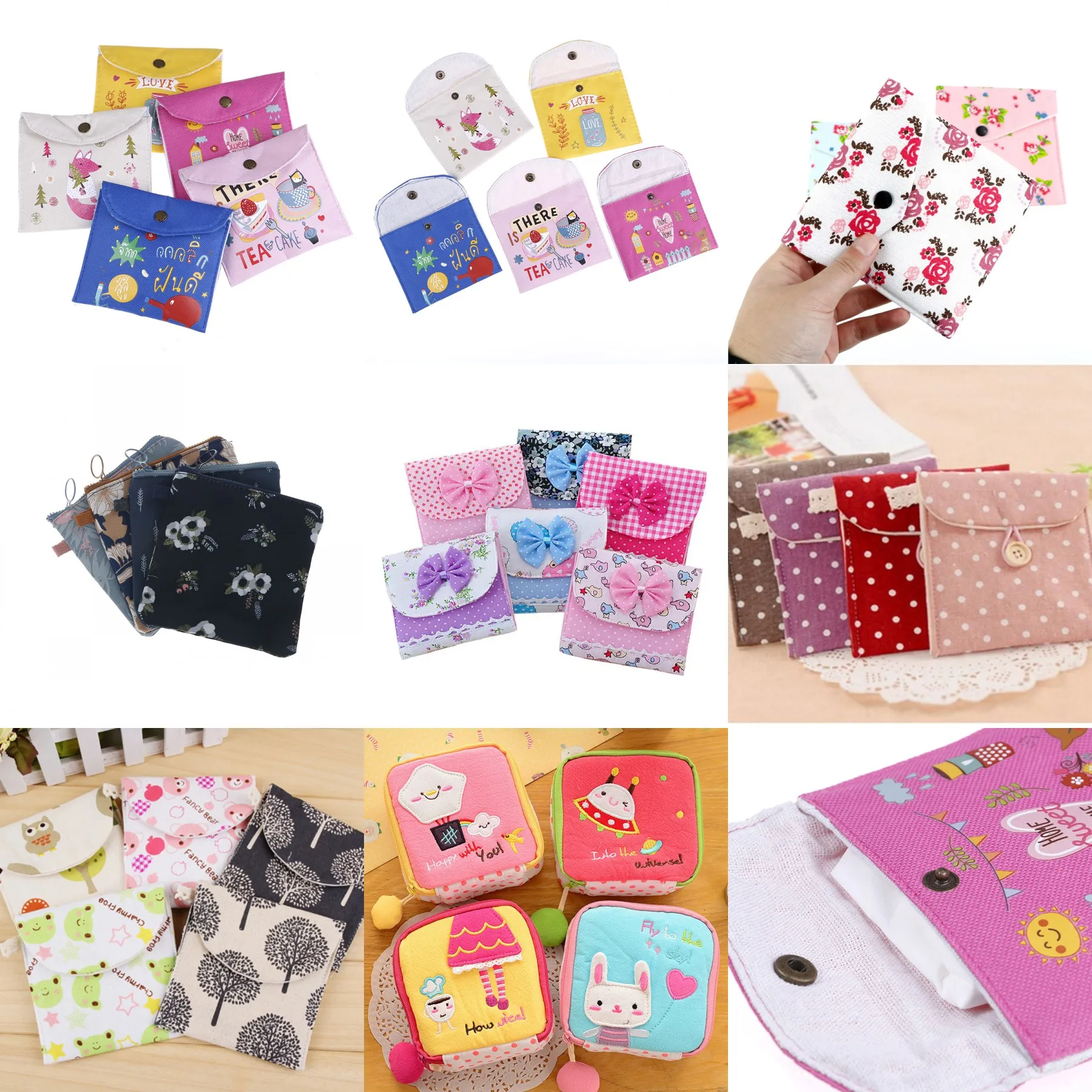 

1PC NEW Sanitary Towel Napkin Pad Tampon Purse Holder Case Bag Organizer Pouch Girls Feminine Hygiene Portable Mini Bag