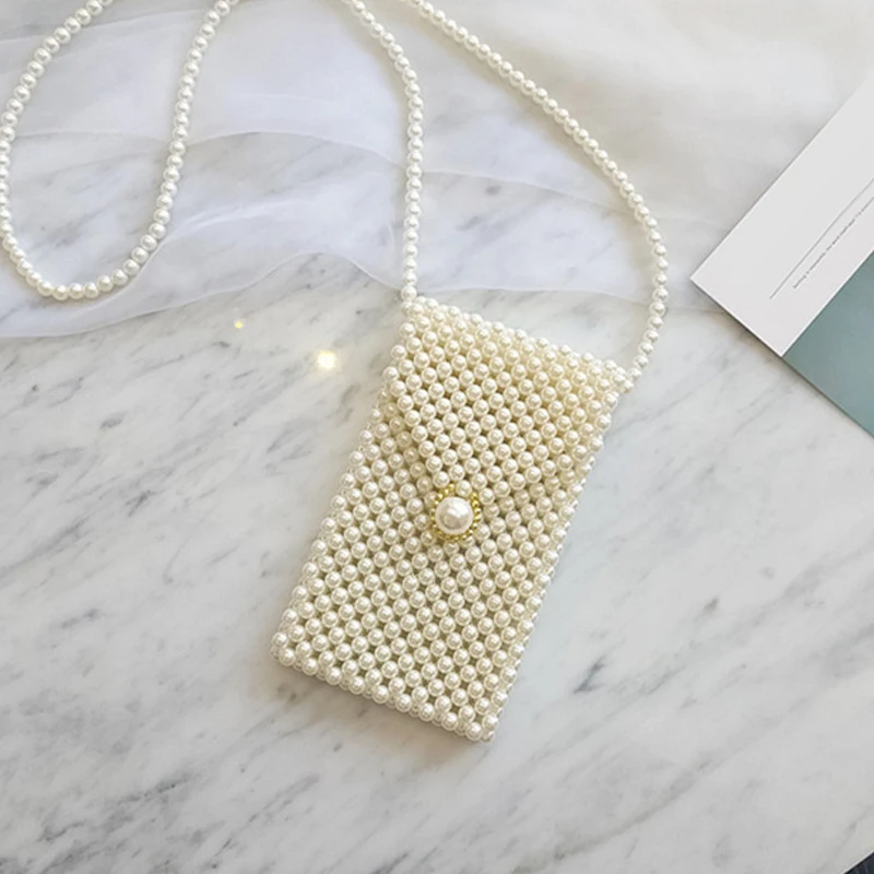 Хит продаж вечерние винтажные сумки с имитацией жемчуга ручная тканая сумка