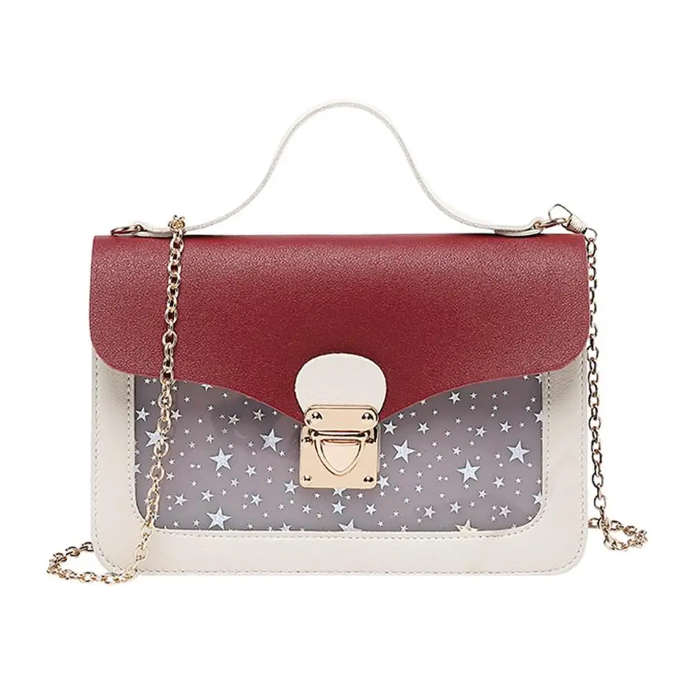 Red 2 Ladies Hand Bags Shoulder Bags For Women Version Wild Small Square Shoulder Bag Messenger Woman Bag Bolsa Feminina18x6x14cm - Цвет: Red 2