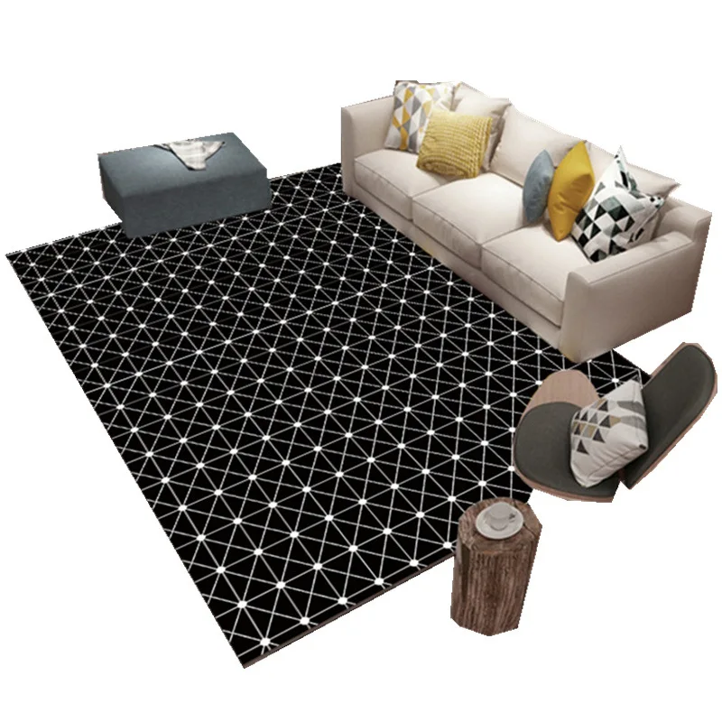 

Nordic style Carpet simple black and white Home decor Carpets for living room bedroom Area Rugs coffee table floor mats yoga Pad