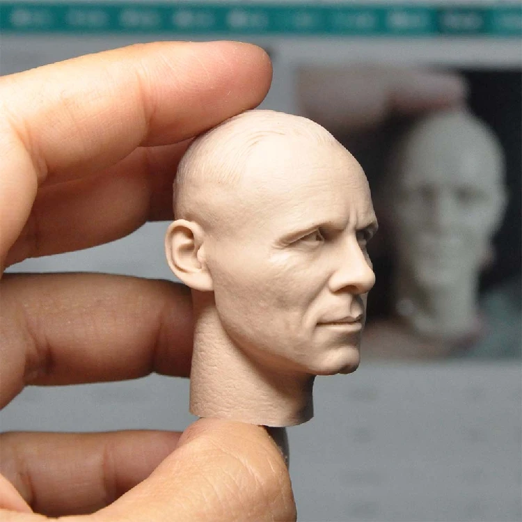 Масштаб 1/6 офицер Второй мировой войны Неокрашенная модель головы для 12-дюймовых
