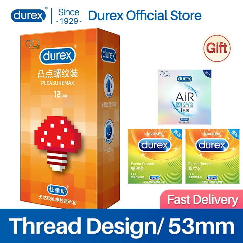 Ультратонкие презервативы Durex XL с шипами со смазкой|Презервативы| |