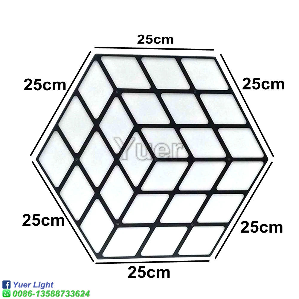 Koop 3D Night Lamp Led Magic Cube Effect Flat Panel Muur Light Party Dj Slaapkamer Decor Nachtlampje Holiday Festival Decoratie Verlichting