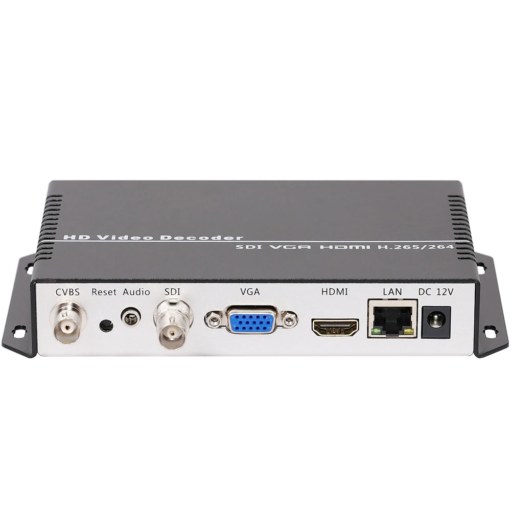 Декодер потокового видео H.265 H.264 IP SDI HDMI VGA CVBS для декодирования HTTPS RTSP RTMP UDP M3U8 HLS