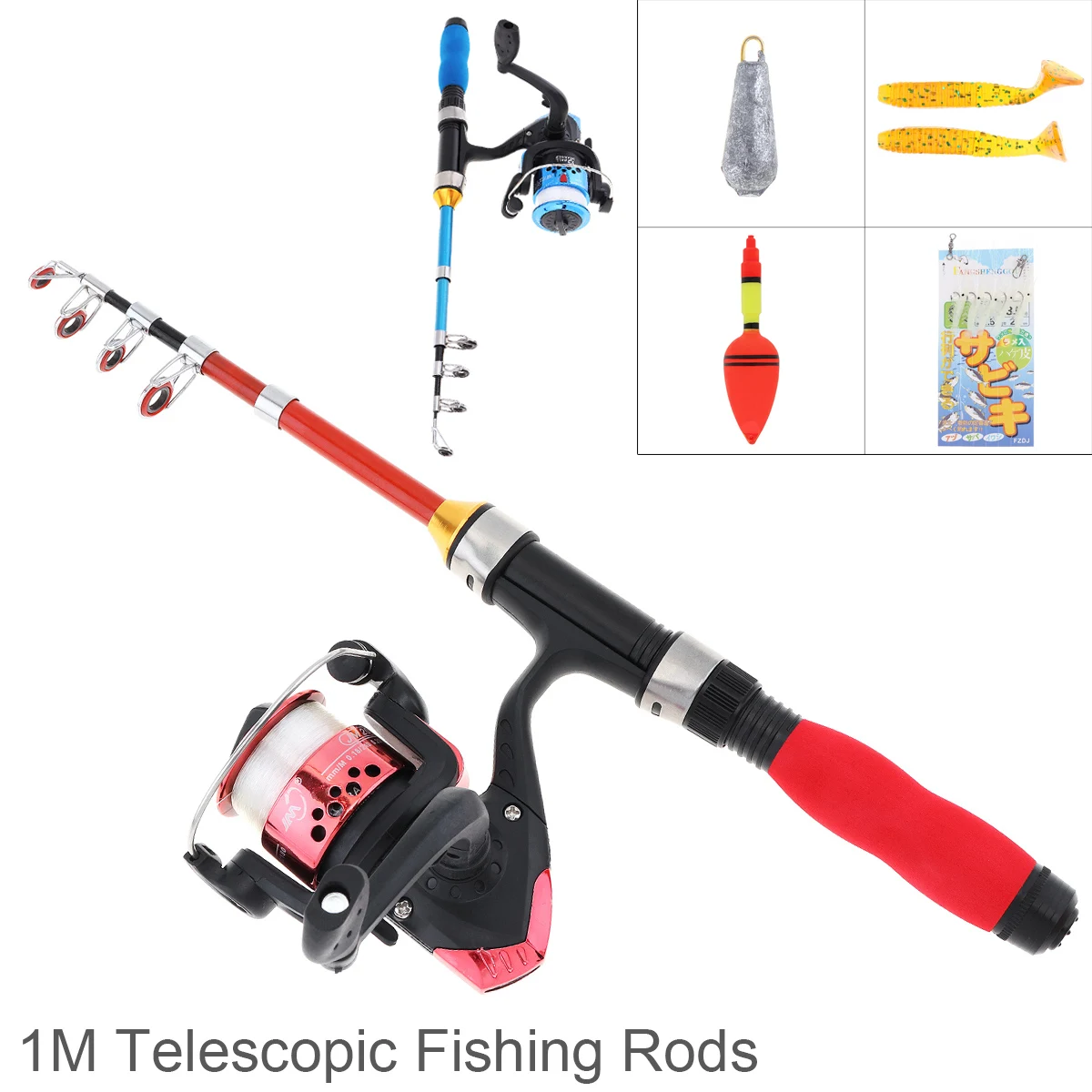 1 м ультрапортативная удочка для подледной рыбалки катушка лески