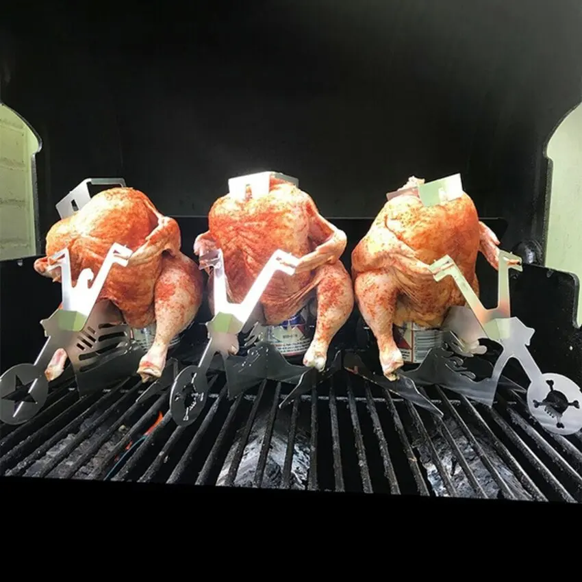 Подставка для курицы пивная забавная американская стальная стойка мотоцикла