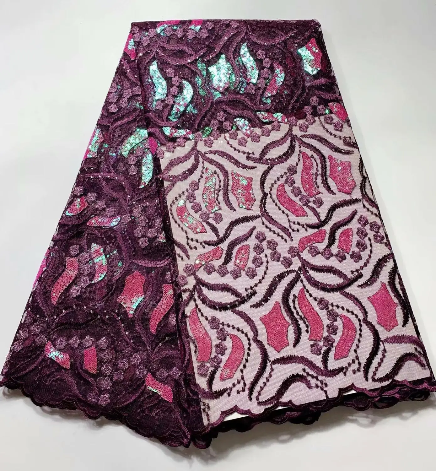 Фатиновая кружевная ткань с блестками голубая нигерийская FFYI116 | Дом и сад