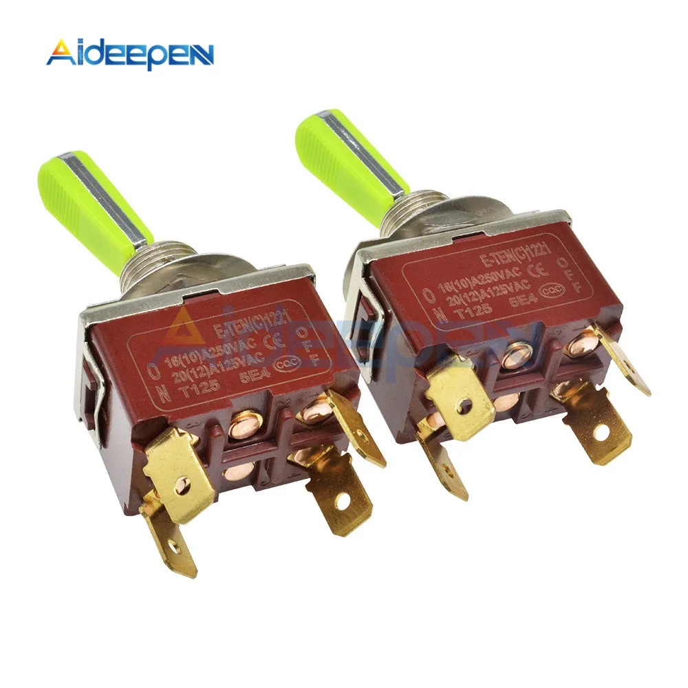E TEN (C) 1221 тумблер красный 4 Pin ВКЛ ВЫКЛ переключатель Серебряный контактор 50000 раз