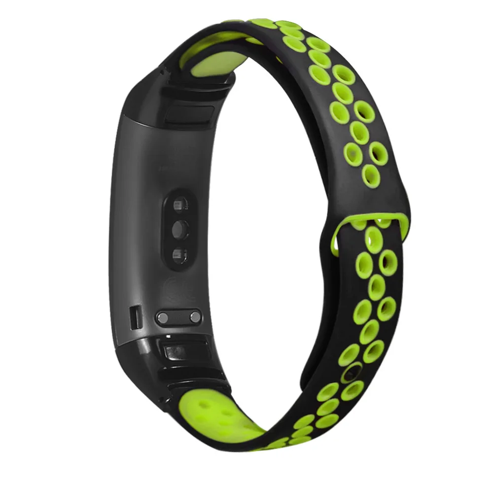 HANGRUI силиконовый двойной цветной ремешок для huawei Honor Band 5 4 ремешок резиновый браслет для Honor Band 5 браслет аксессуары